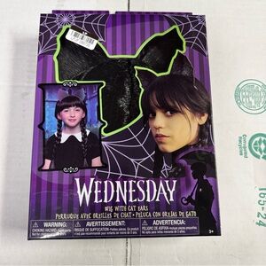 Kids Black Wig with Cat Ears Costume Accessory